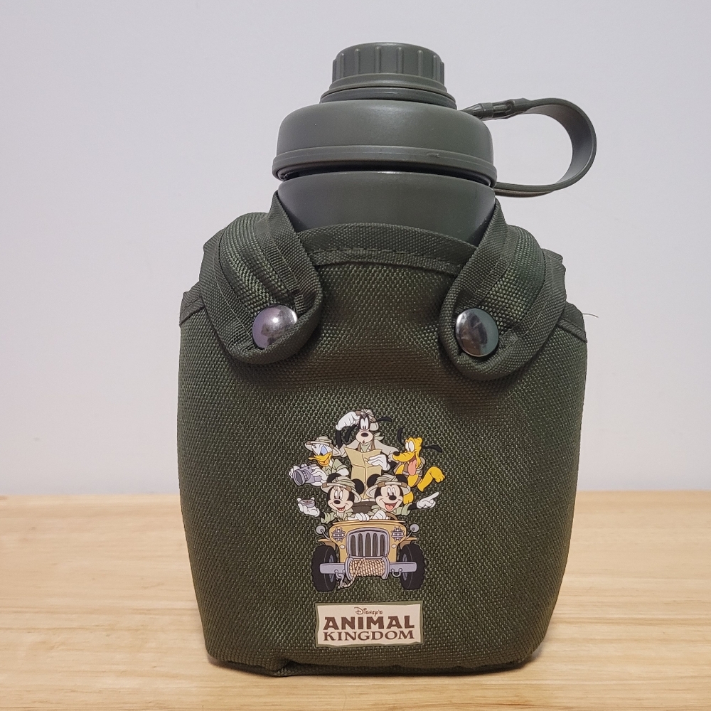 Disney Parks Animal Kingdom Souvenir Canteen Water Bottle Collectible Casual